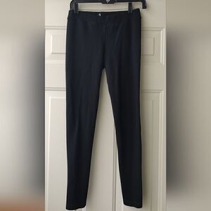 VINCE Women's Black Pull-On Black Leggings {Stitching Down Back Legs} Size M